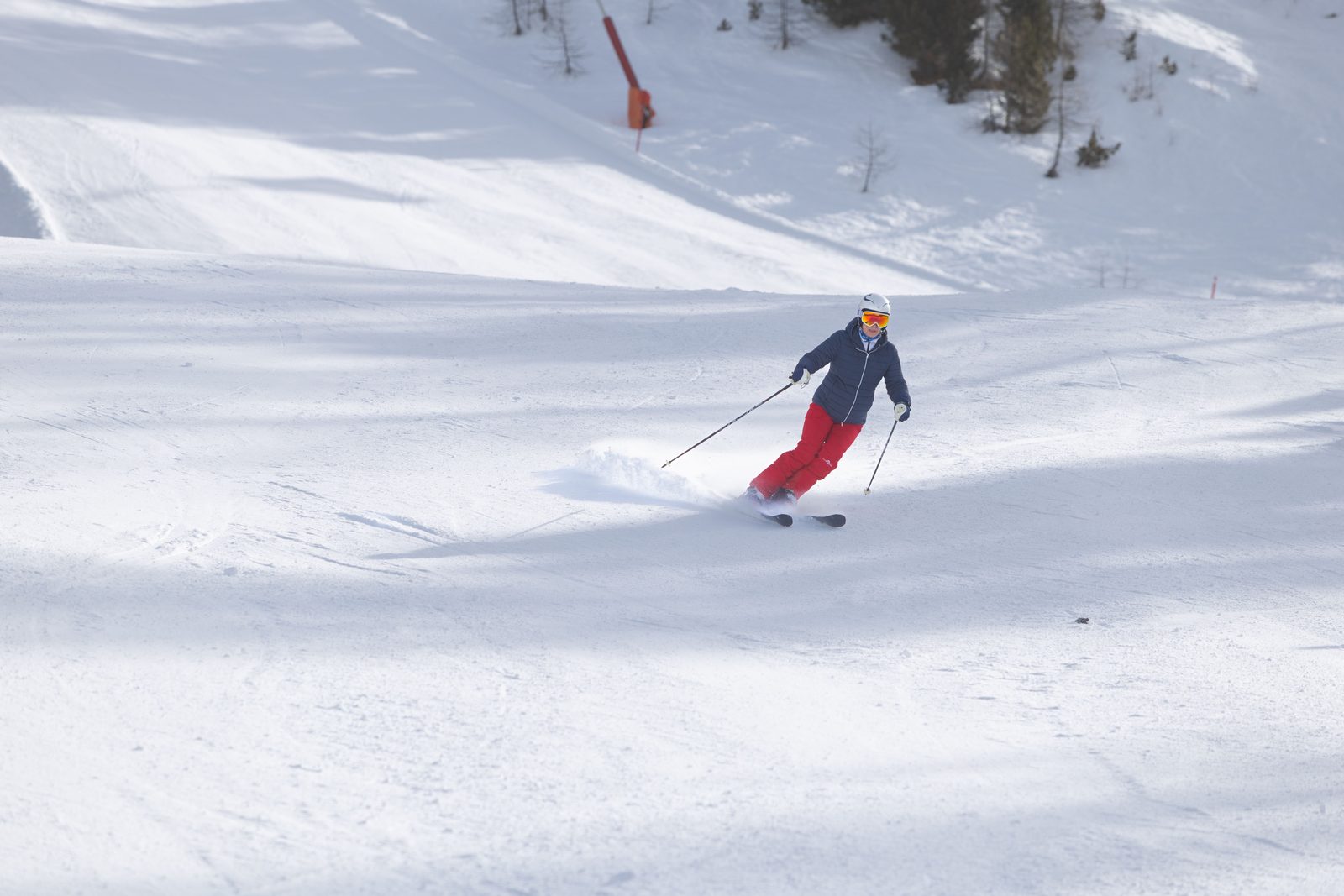 Downhill skiing at Crystal Mountain