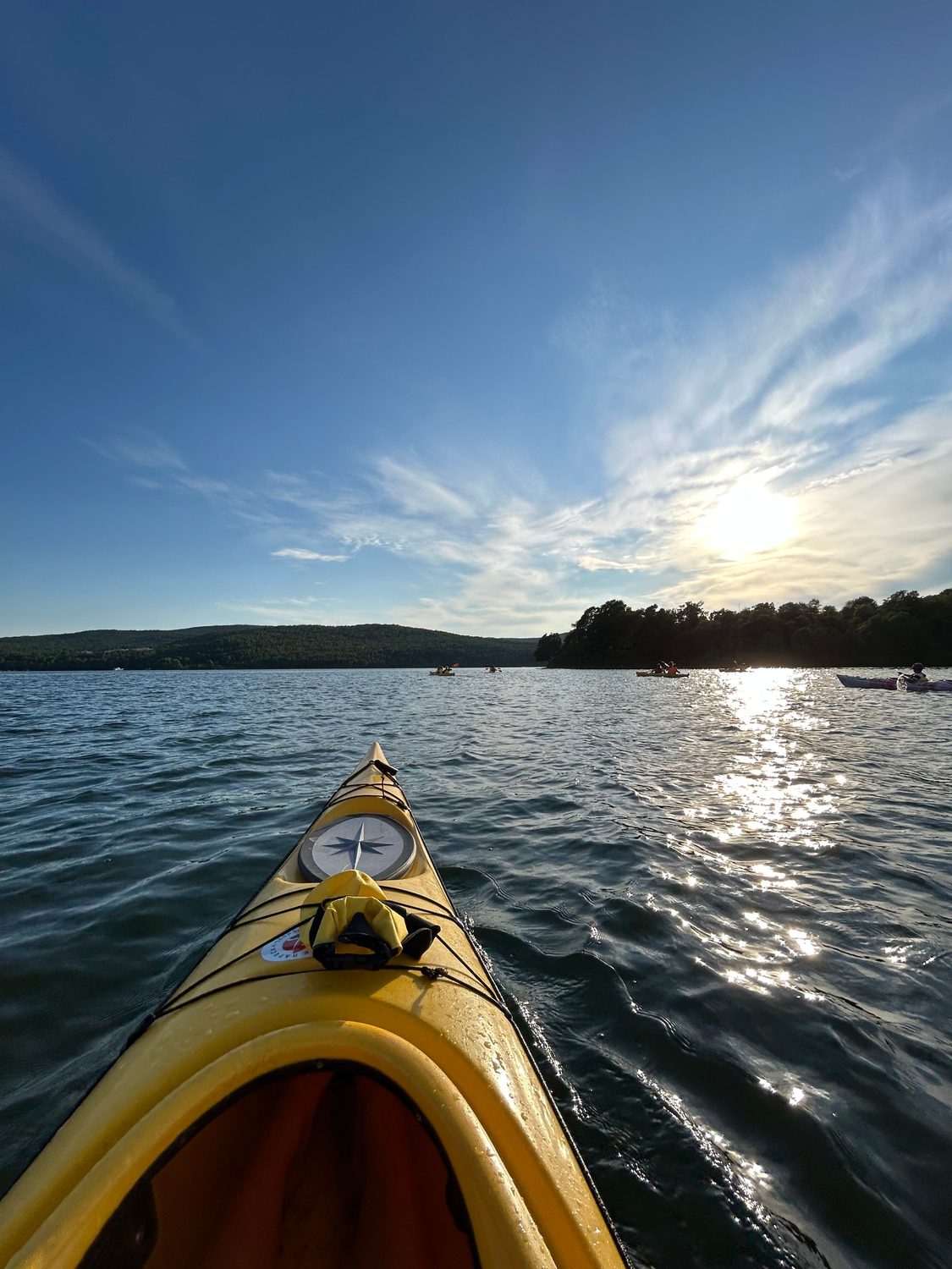 Kayaking on a quiet all sports lake near Bear Lake